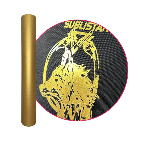 Metallic Gold DTF Film, DTF Transfer Cold Film Roll Direct to Iconic Signs Transfer Printing