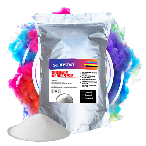 DTF Inelastic Hot Melt Powder, for Rough Fabrics, Denim, Non-woven Fabrics, Linen Material