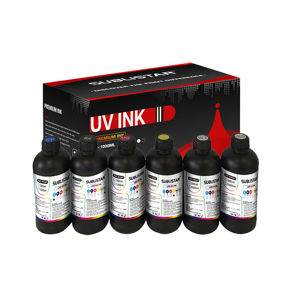 UV Ink 1000ML/Bottle for Printing Acrylic, Wood, Glass, Phone Cases, Souvenirs