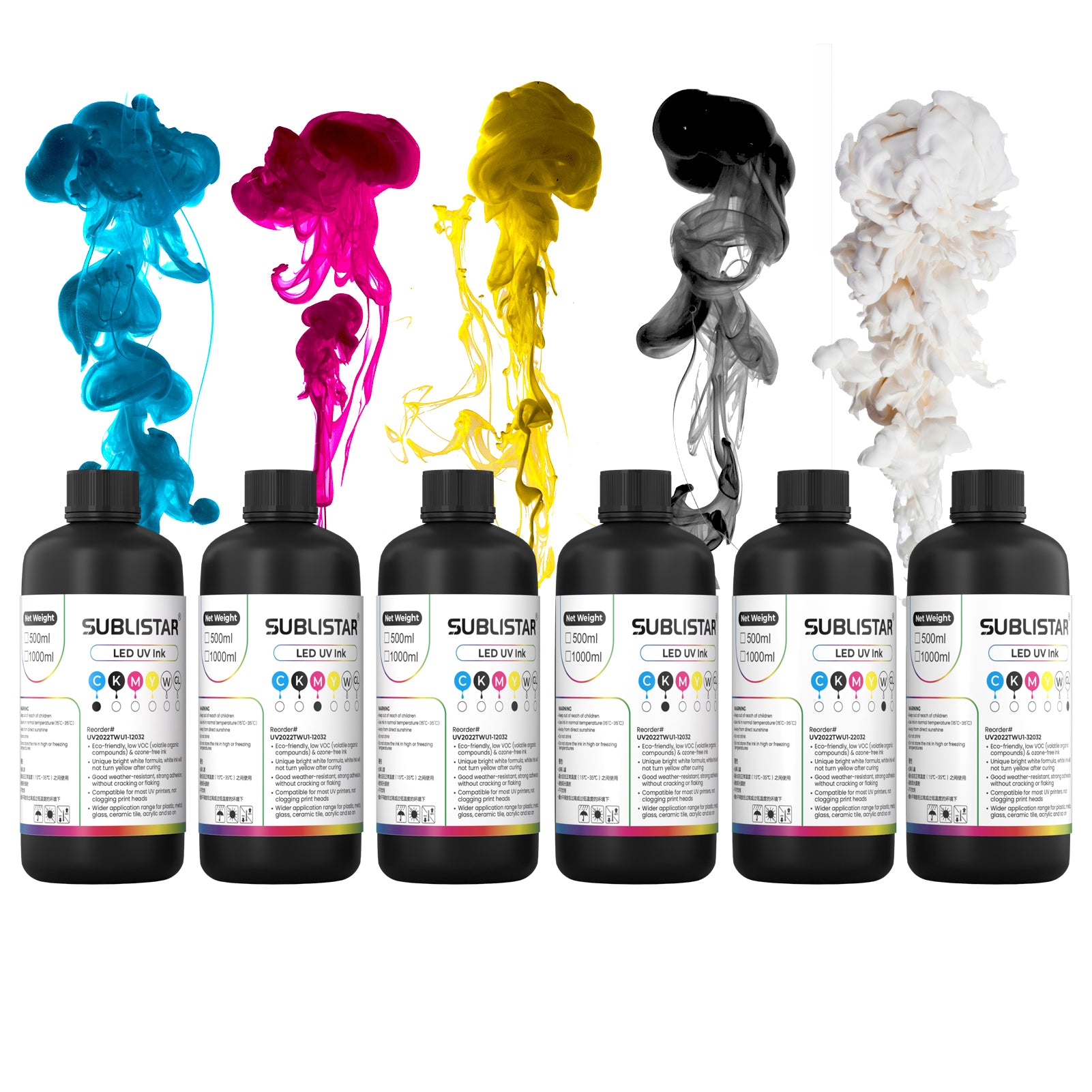 UV Ink 500ML/1000ML Bottle for Printing Acrylic, Wood, Glass, Phone Ca ...